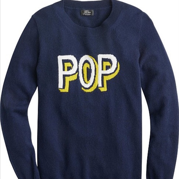 J. Crew Sweaters - J. Crew POP LAYLA CASHMERE CREW SWEATER Navy